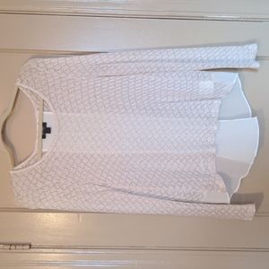 By & By, M, Cream Color Long Sleeve Knit Blouse